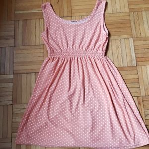 Polka Dot Smocked Waist Dress